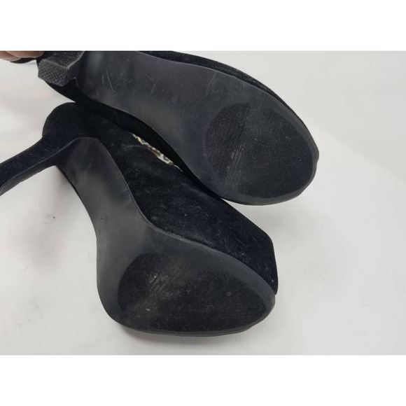 Ermax Womens Stiletto Heels Black Animal Print 8 - Picture 9 of 12